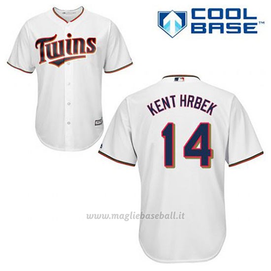 Maglia Baseball Uomo Minnesota Twins Kent Hrbek 14 Bianco 1ªCool Base